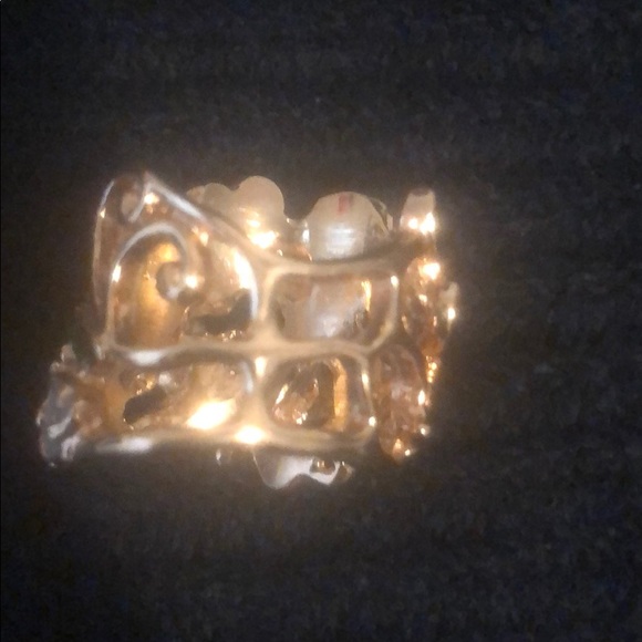 Guess Enamel Gold Tone Ring - Picture 6 of 8